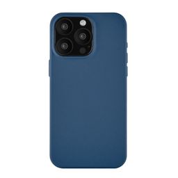 Чехол-накладка uBear Capital Case для iPhone 15 Pro Max, кожа, синий— фото №0