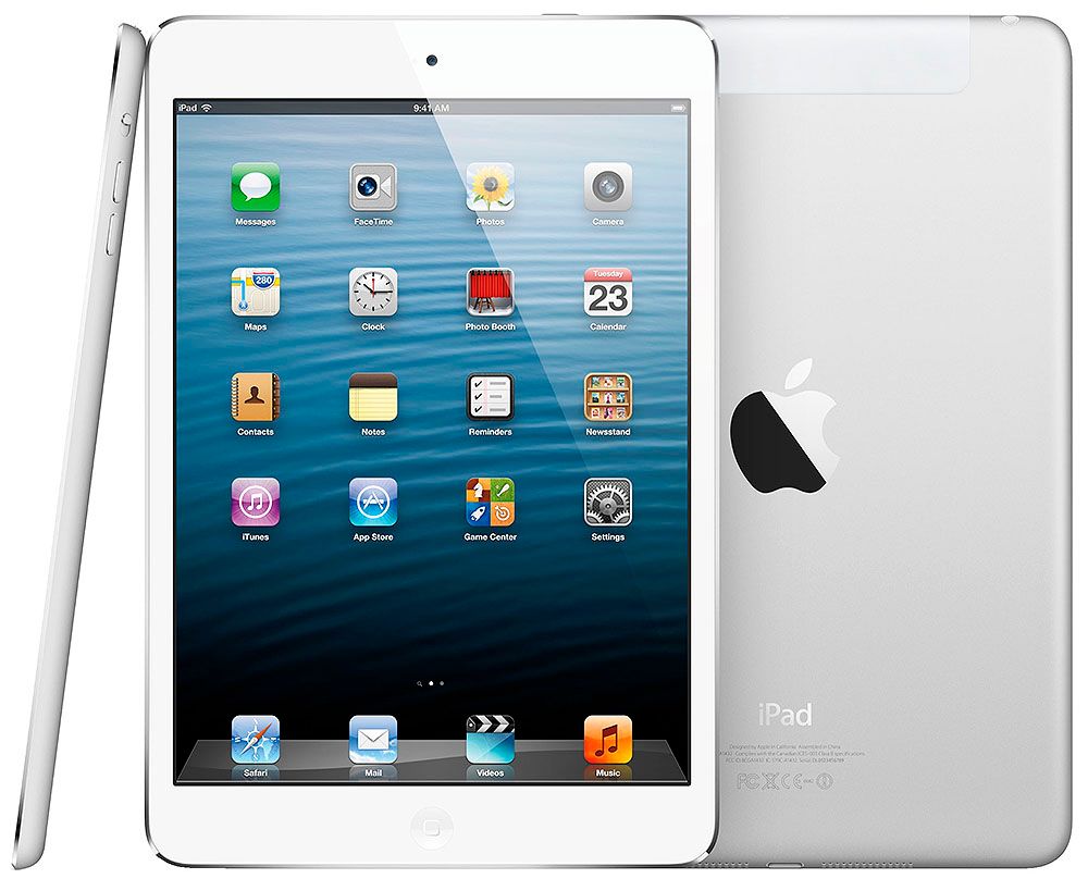 2012 Apple iPad mini 7,9″ (64Gb, Wi-Fi + сотовая связь, белый с серебристым)— фото №1